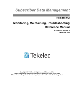 Monitoring, Maintaining, Troubleshooting Reference Manual