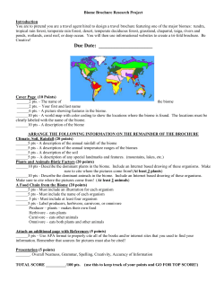 Biome Brochure - Magee Science