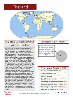 Thailand - Schistosomiasis Around the World