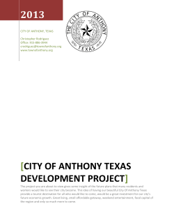 City of Anthony Texas Development Project