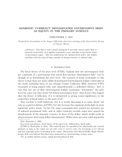 Domestic Currency Denominated Government