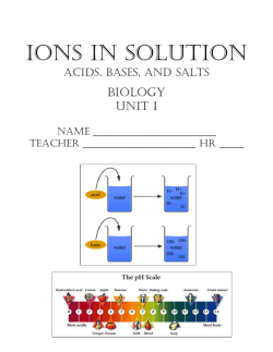 IONS IN SOLUTION