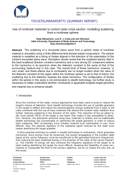 TIIVISTELMÄRAPORTTI (SUMMARY REPORT)