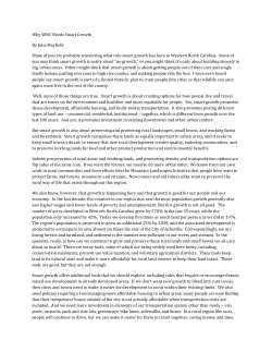 Article on Smart Growth