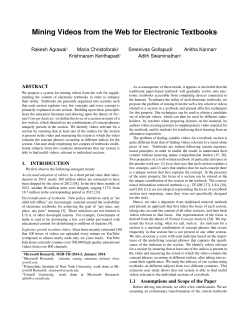 Mining Videos from the Web for Electronic Textbooks