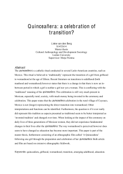 Quinceañera: a celebration of transition?