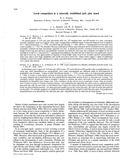 Local competition in a naturally established jack pine stand