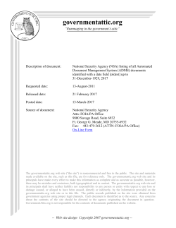(NSA) listing of all Automated Document