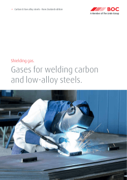 Gases for welding carbon and low-alloy steels.