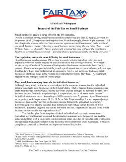Impact of the FairTax on Small Business