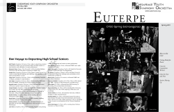 Spring 2011 - Chesapeake Youth Symphony Orchestra