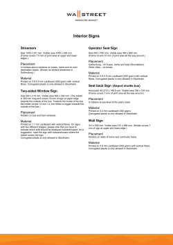 Interior Signs - Wallstreet Media