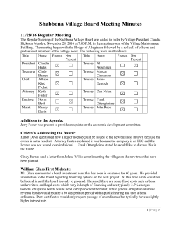 Shabbona Village Board Meeting Minutes