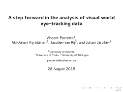 A step forward in the analysis of visual world eye