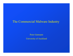 The Commercial Malware Industry