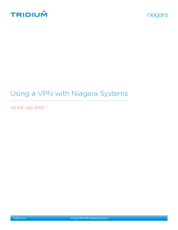 Using a VPN with Niagara Systems