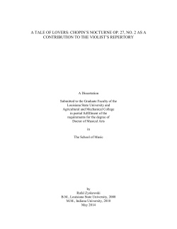 chopin`s nocturne op. 27, no. 2 - Electronic Thesis and Dissertation