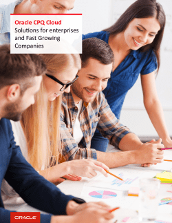 Oracle Configure, Price, and Quote (CPQ) Cloud