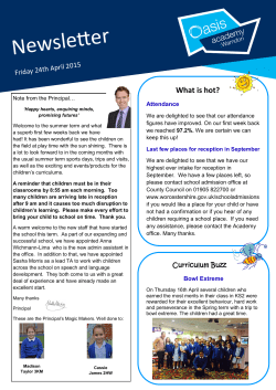Newsletter - Oasis Academy Warndon