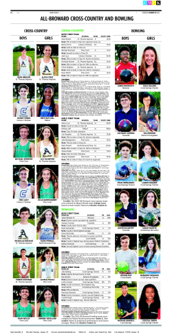 all-broward cross-country and bowling