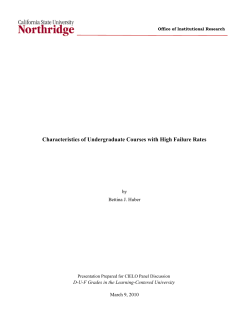 Characteristics of Undergraduate Courses with High