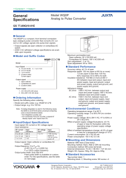 Model WQ0P Analog to Pulse Converter