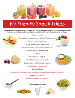 Kid Friendly Snack Ideas