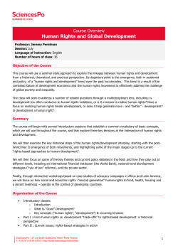 Human Rights and Global Development