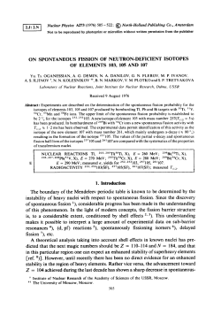ON SPONTANEOUS FISSION OF NEUTRON