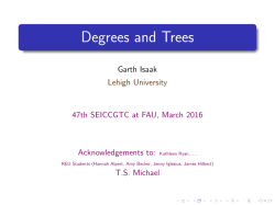 Degrees and Trees - Lehigh University