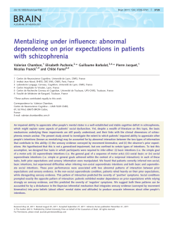 Mentalizing under influence: abnormal