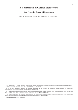 A Comparison of Control Architectures for Atomic Force Microscopes