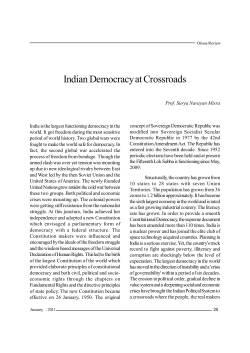 Indian Democracy at Crossroads