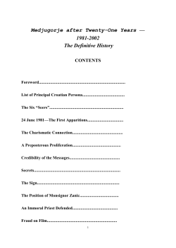 Medjugorje after Twenty-One Years