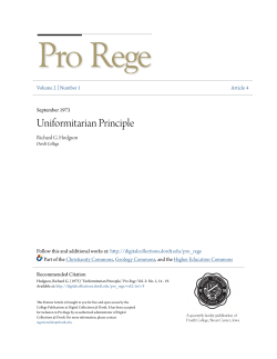 Uniformitarian Principle - Digital Collections @ Dordt