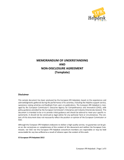 memorandum of understanding and non