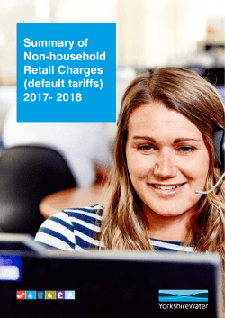 Summary of Non-household Retail Charges