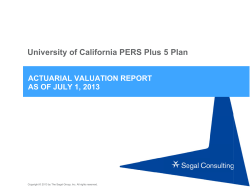 Unive ersity o of Cali ifornia a PERS S Plus 5 Plan