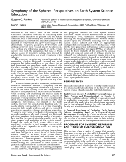 Symphony of the Spheres: Perspectives on Earth