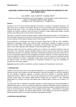 Landform classification and its application in predictive mapping of