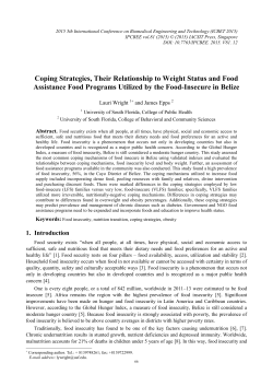 Coping Strategies, Their Relationship to Weight Status and