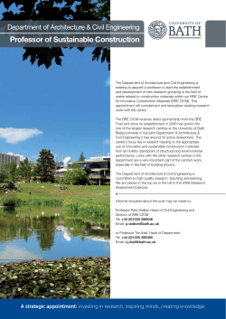 Professor of Sustainable Construction