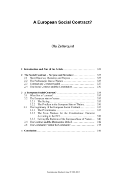 A European Social Contract? - Scandinavian Studies in Law