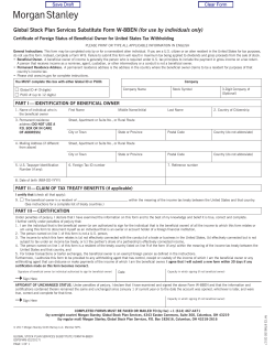Global Stock Plan Services Substitute Form W