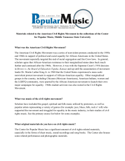 Materials related to the American Civil Rights Movement