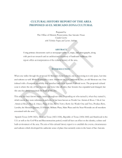 cultural history report of the area proposed as el mercado zona cultural