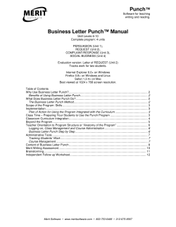 Business Letter Punch&trade; Manual
