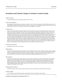 Permafrost and Climate Change in Northern Coastal