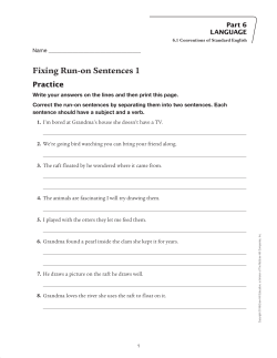 Fixing Run-on Sentences 1 - Macmillan/McGraw-Hill