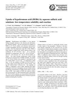 Uptake of hypobromous acid (HOBr) by